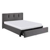 Aitana Graphite Full Platform Bed (Storage Footboard) - Ornate Home