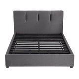 Aitana Graphite Full Platform Bed (Storage Footboard) - Ornate Home