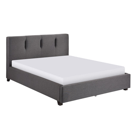 Aitana Graphite Queen Platform Bed (2 Dovetail Drawers) - Ornate Home