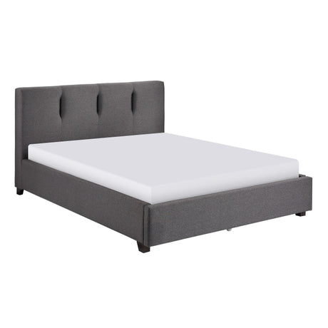 Aitana Graphite Queen Platform Bed (2 Dovetail Drawers) - Ornate Home