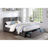 Aitana Graphite Queen Platform Bed (2 Dovetail Drawers) - Ornate Home