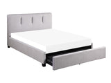 Aitana Gray California King Platform Bed w/Storage Drawer - Ornate Home