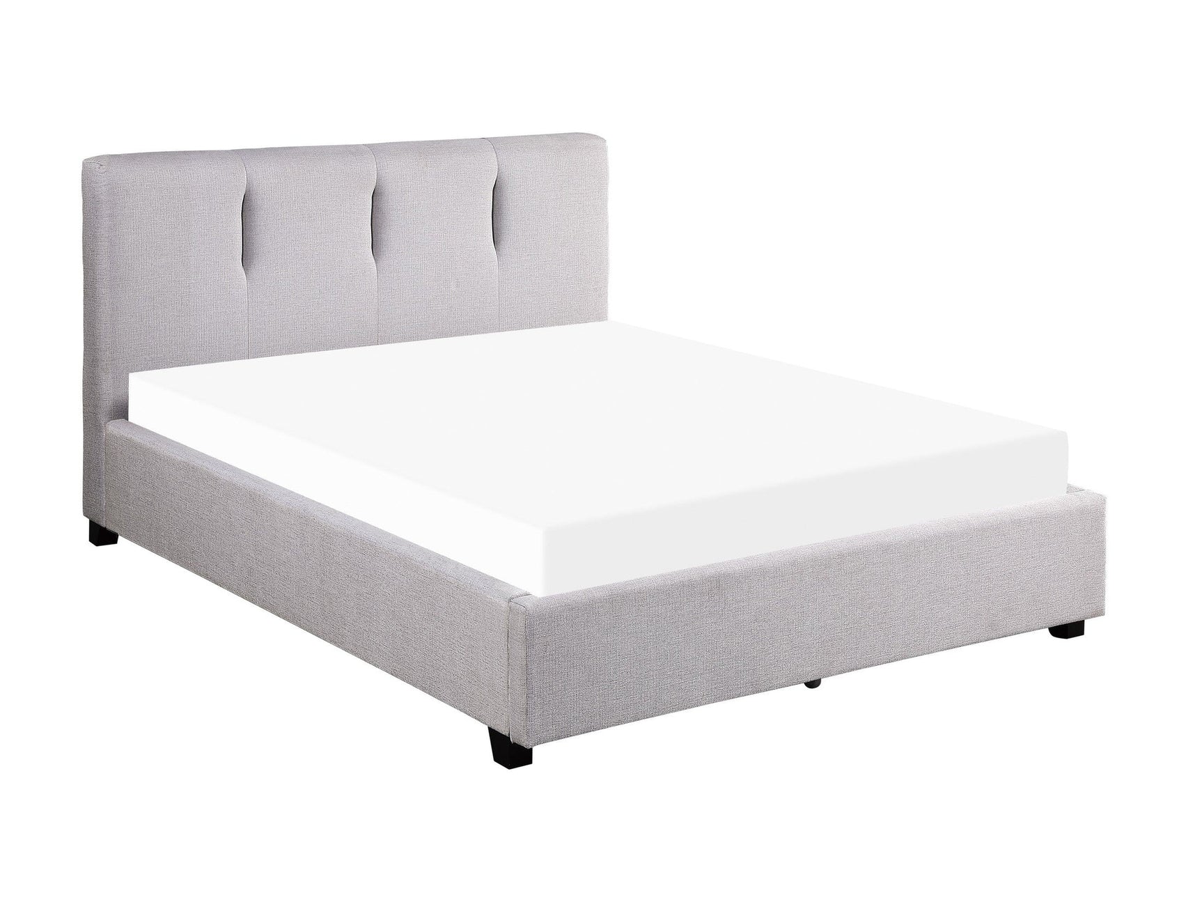 Aitana Gray Eastern King Platform Bed - Ornate Home