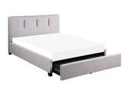 Aitana Gray Eastern King Platform Bed w/Storage Drawer - Ornate Home