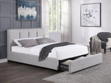 Aitana Gray Eastern King Platform Bed w/Storage Drawer - Ornate Home