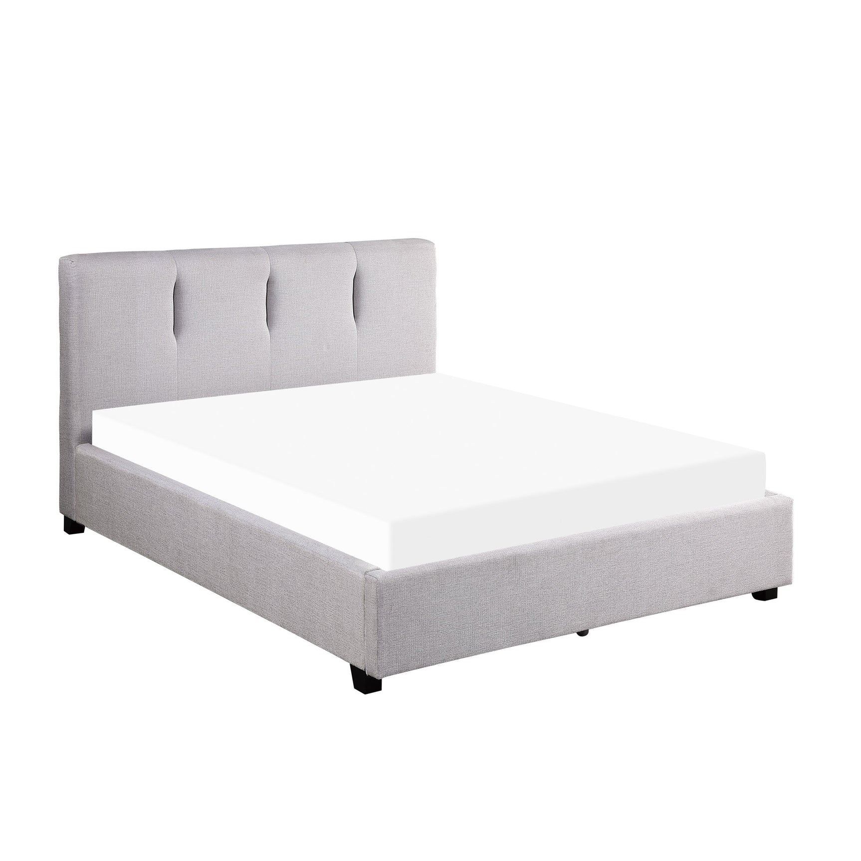 Aitana Gray Full Platform Bed with Storage Drawer - Ornate Home