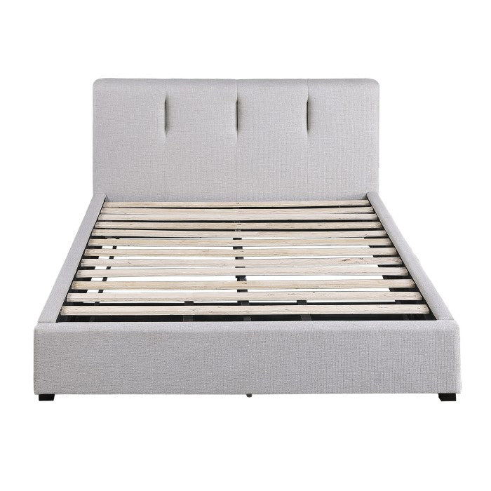 Aitana Gray Full Platform Bed with Storage Drawer - Ornate Home