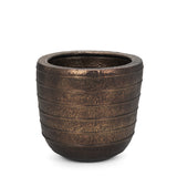Aivana Antiqued Gold Large Metal Floor Vase - Ornate Home