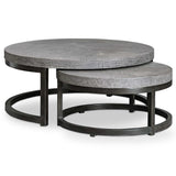 Aiyara Gray Nesting Tables (Set of 2) - Ornate Home
