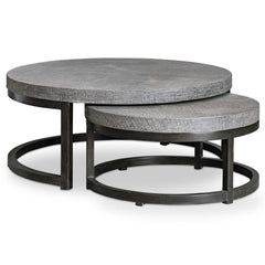 Aiyara Gray Nesting Tables (Set of 2) - Ornate Home