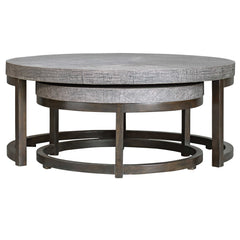 Aiyara Gray Nesting Tables (Set of 2) - Ornate Home