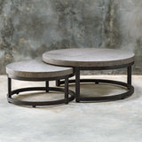Aiyara Gray Nesting Tables (Set of 2) - Ornate Home