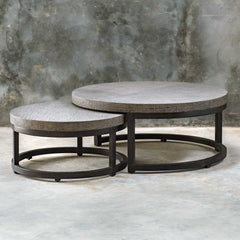 Aiyara Gray Nesting Tables (Set of 2) - Ornate Home