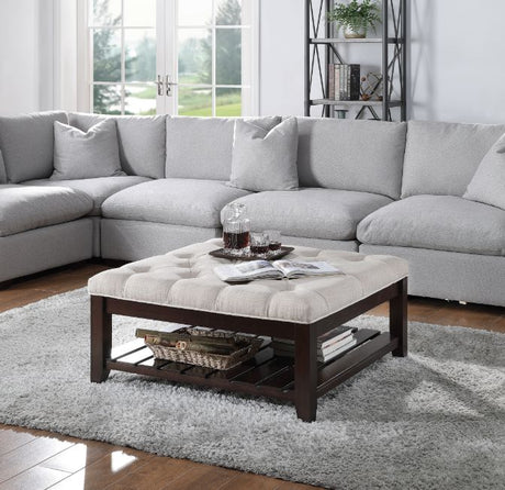 Aizen Beige Ottoman - Ornate Home