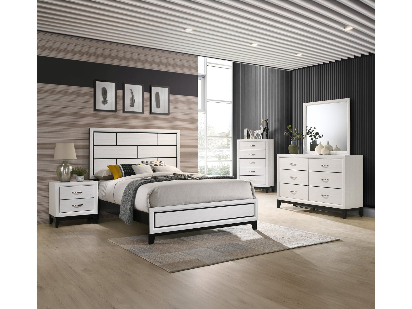 Akerson Chalk White Panel Youth Bedroom Set - Ornate Home