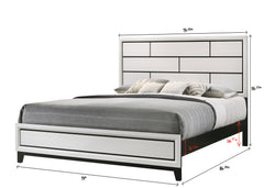 Akerson Chalk White Panel Bedroom Set - Ornate Home