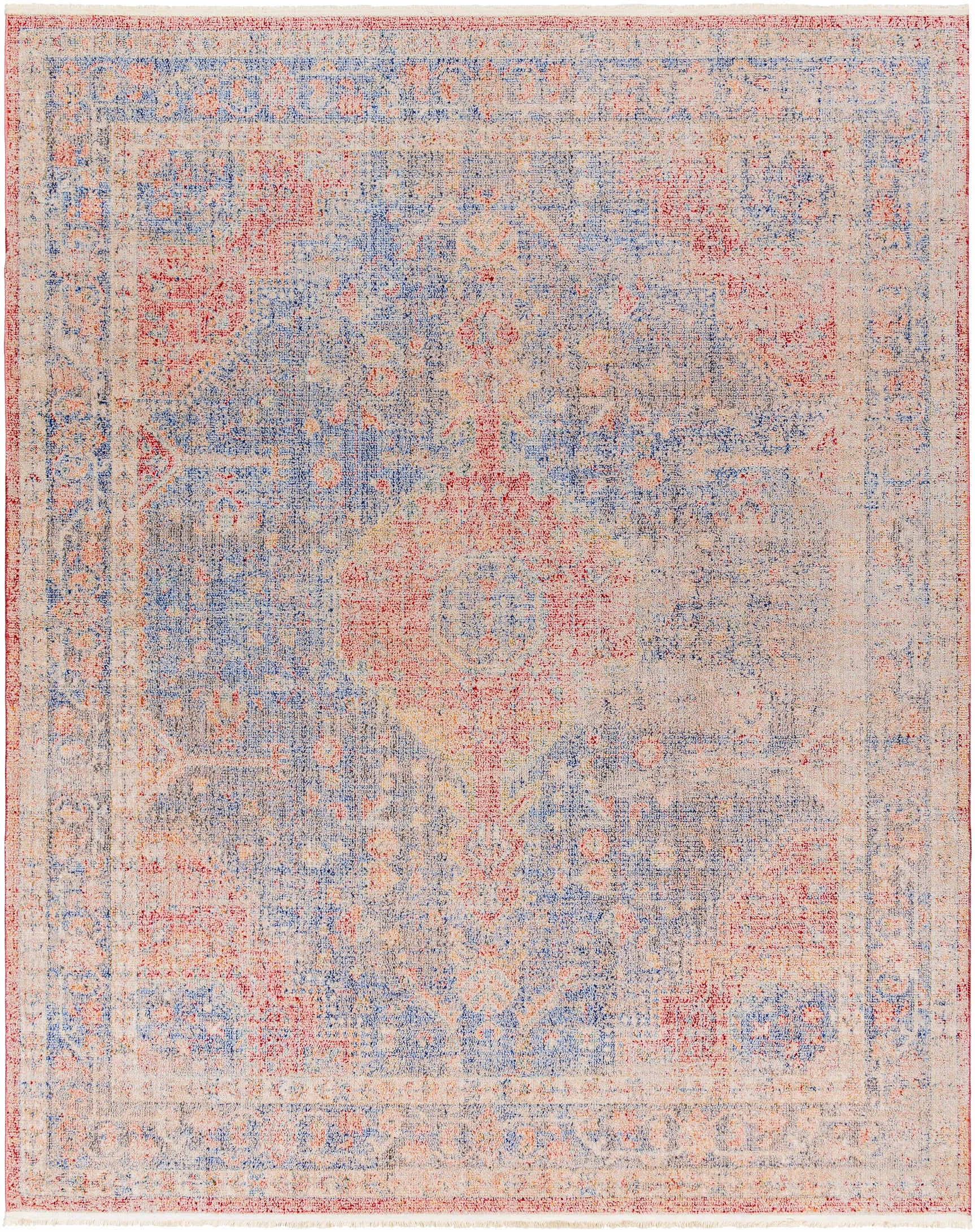 Akio Red & Blue Area Rug - Clearance - Ornate Home