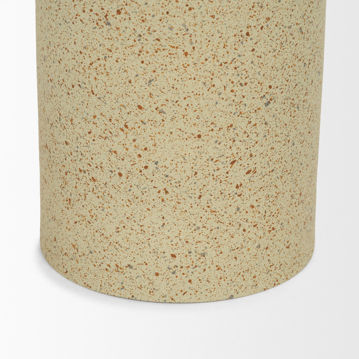 Akira Beige Large Textured Metal Pillar Candle Holder - Ornate Home