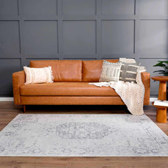 Akram Antrasit Flat Pile Washable Rug - Ornate Home