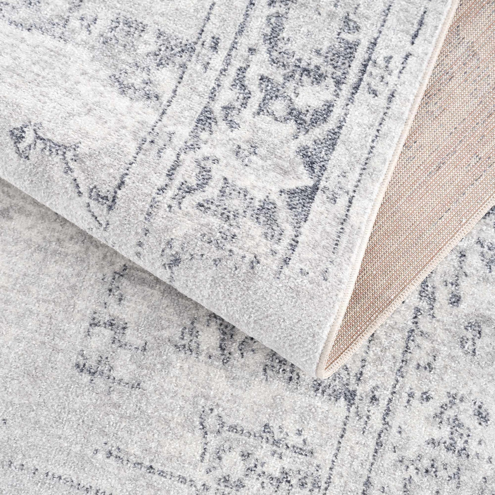 Akram Antrasit Flat Pile Washable Rug - Ornate Home