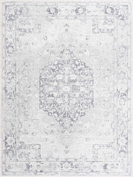 Akram Cream & Antrasit Washable Area Rug - Ornate Home