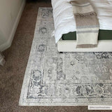Akram Cream & Antrasit Washable Area Rug - Ornate Home