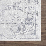 Akram Cream & Antrasit Washable Area Rug - Ornate Home