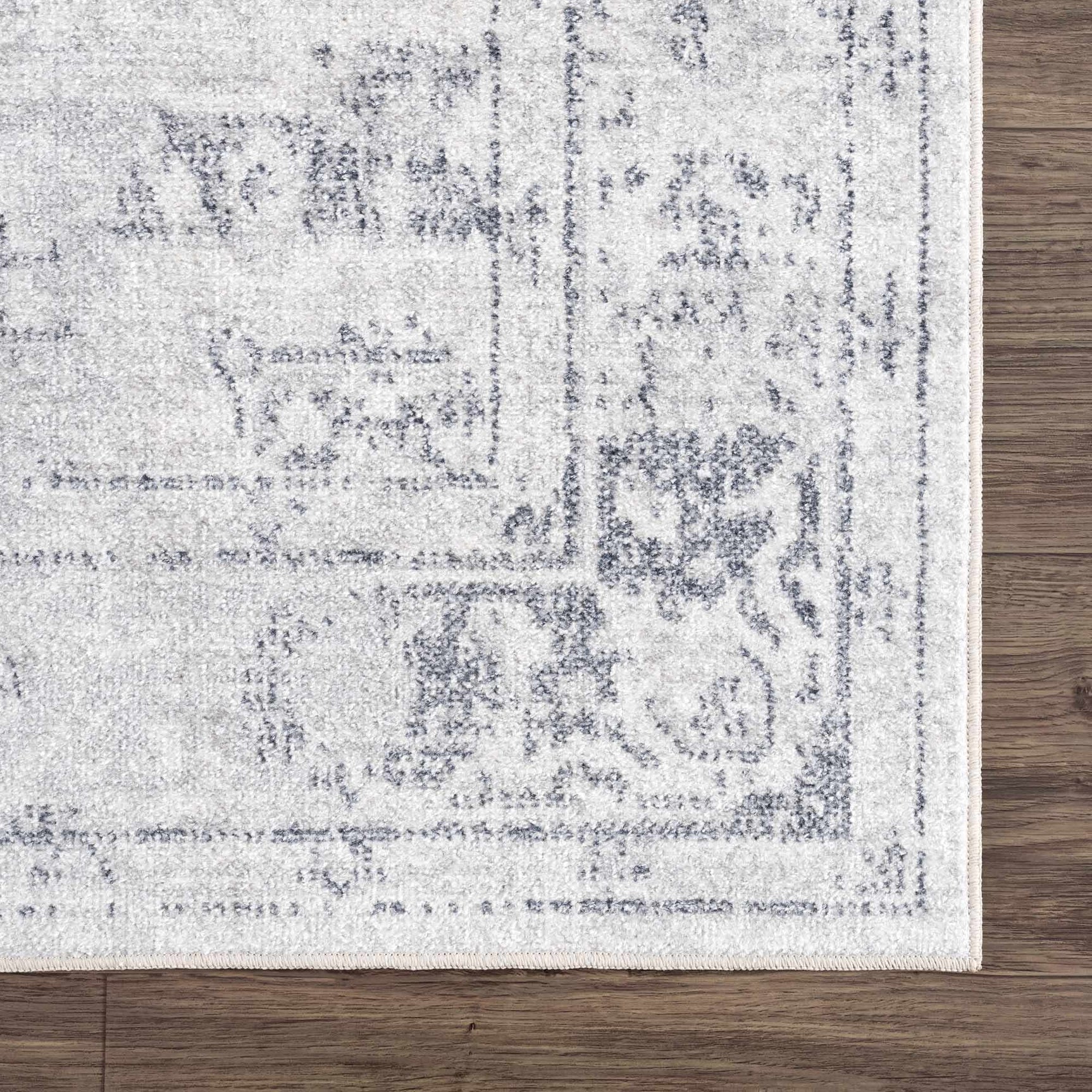 Akram Cream & Antrasit Washable Area Rug - Ornate Home