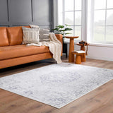 Akram Cream & Antrasit Washable Area Rug - Ornate Home