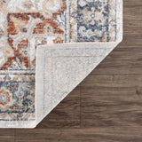 Akram Gray & Orange Washable Area Rug - Clearance - Ornate Home