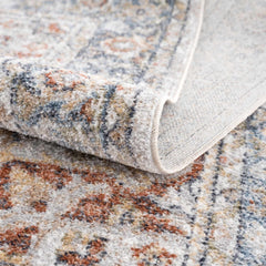 Akram Gray & Orange Washable Area Rug - Clearance - Ornate Home