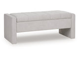 Akselman Gray Storage Bench (Online Special Price) - Ornate Home