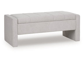 Akselman Gray Storage Bench (Online Special Price) - Ornate Home