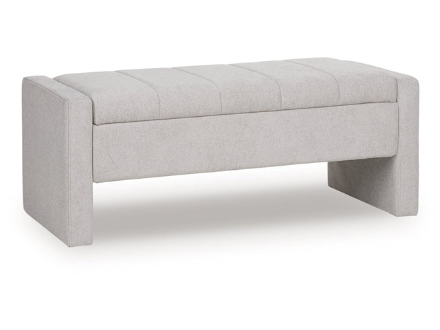 Akselman Gray Storage Bench (Online Special Price) - Ornate Home