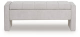 Akselman Gray Storage Bench (Online Special Price) - Ornate Home