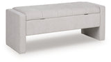 Akselman Gray Storage Bench (Online Special Price) - Ornate Home