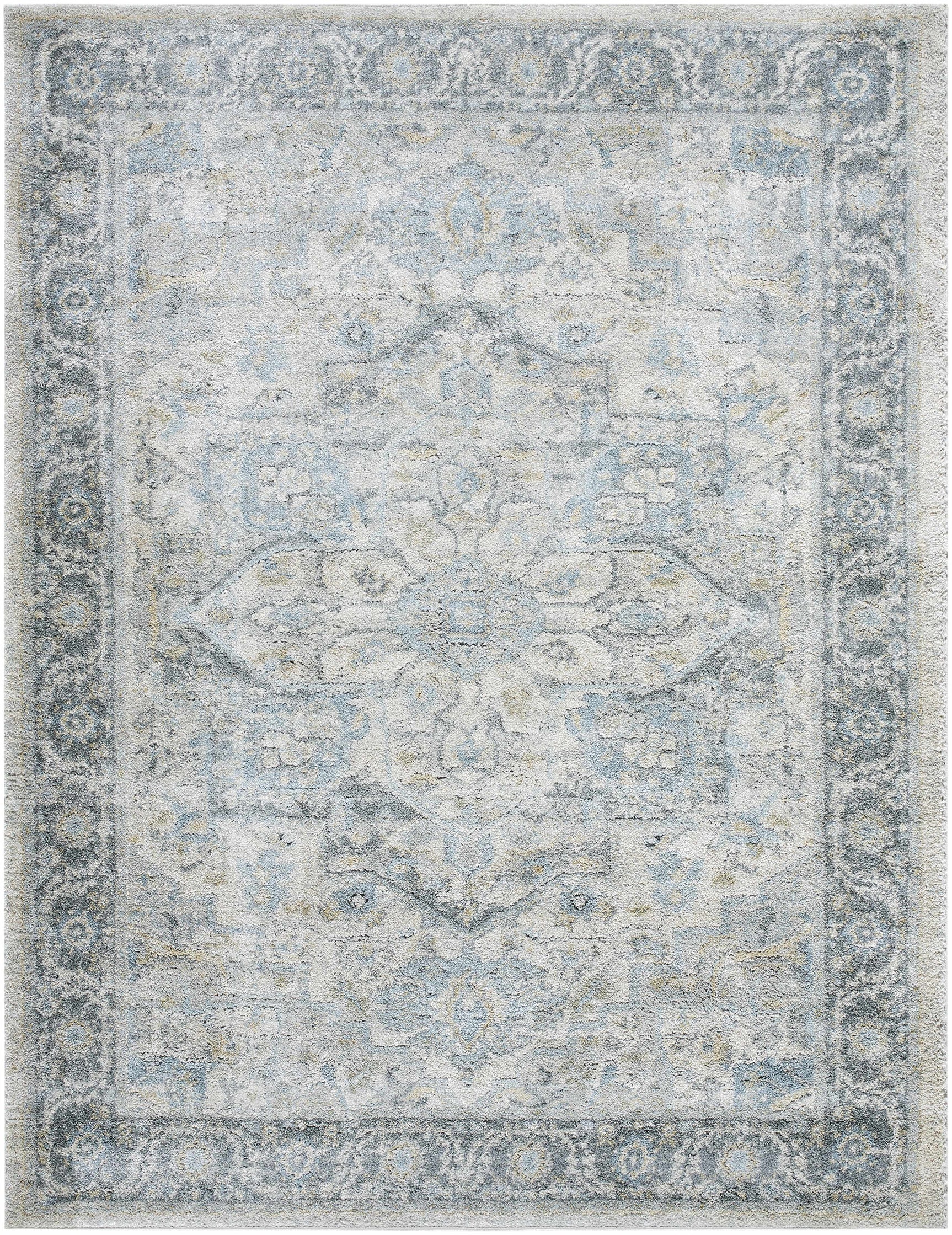 Akshay Light Gray Thick Luxe Area Rug - Ornate Home