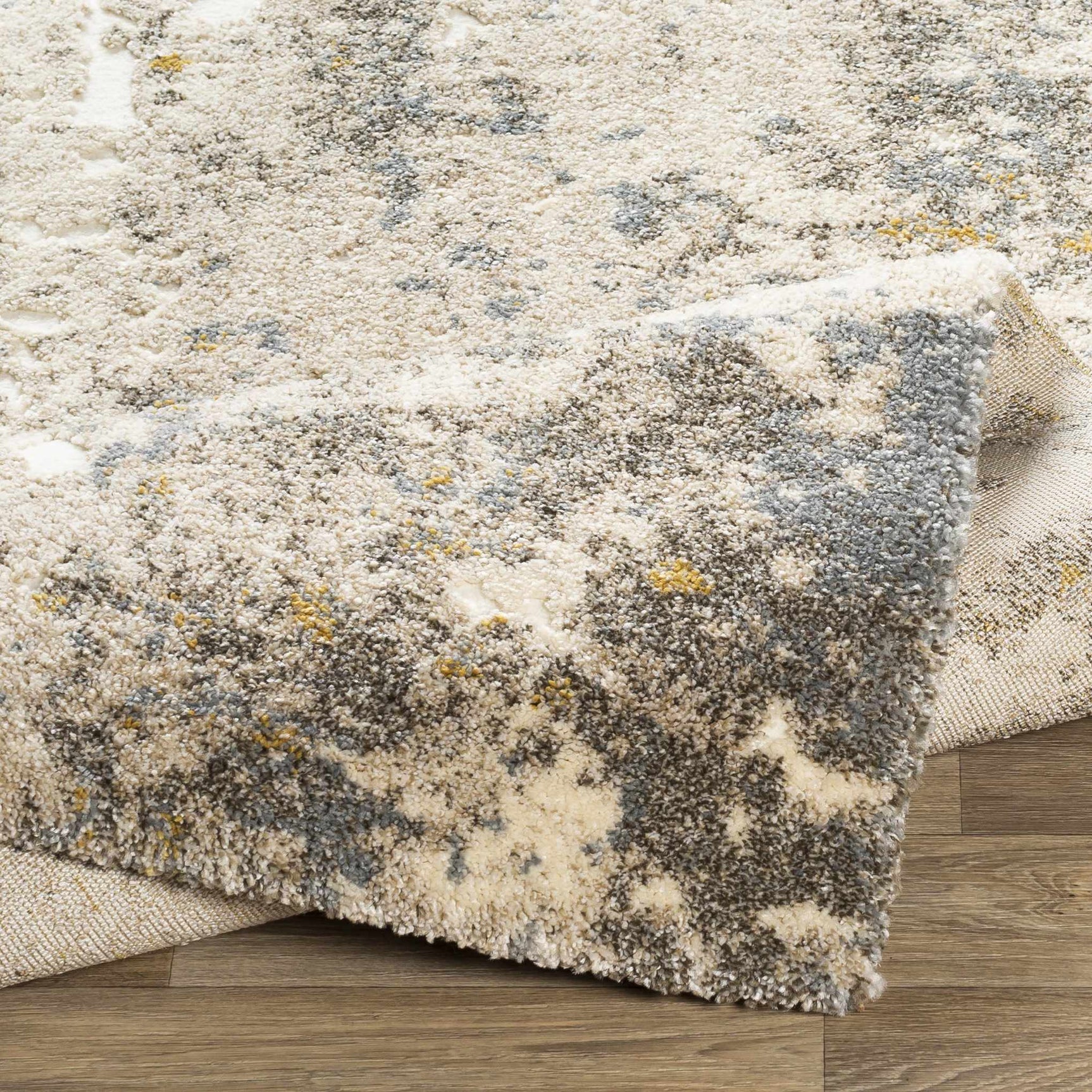 Alabaster Abstract Thick Luxe Rug - Ornate Home