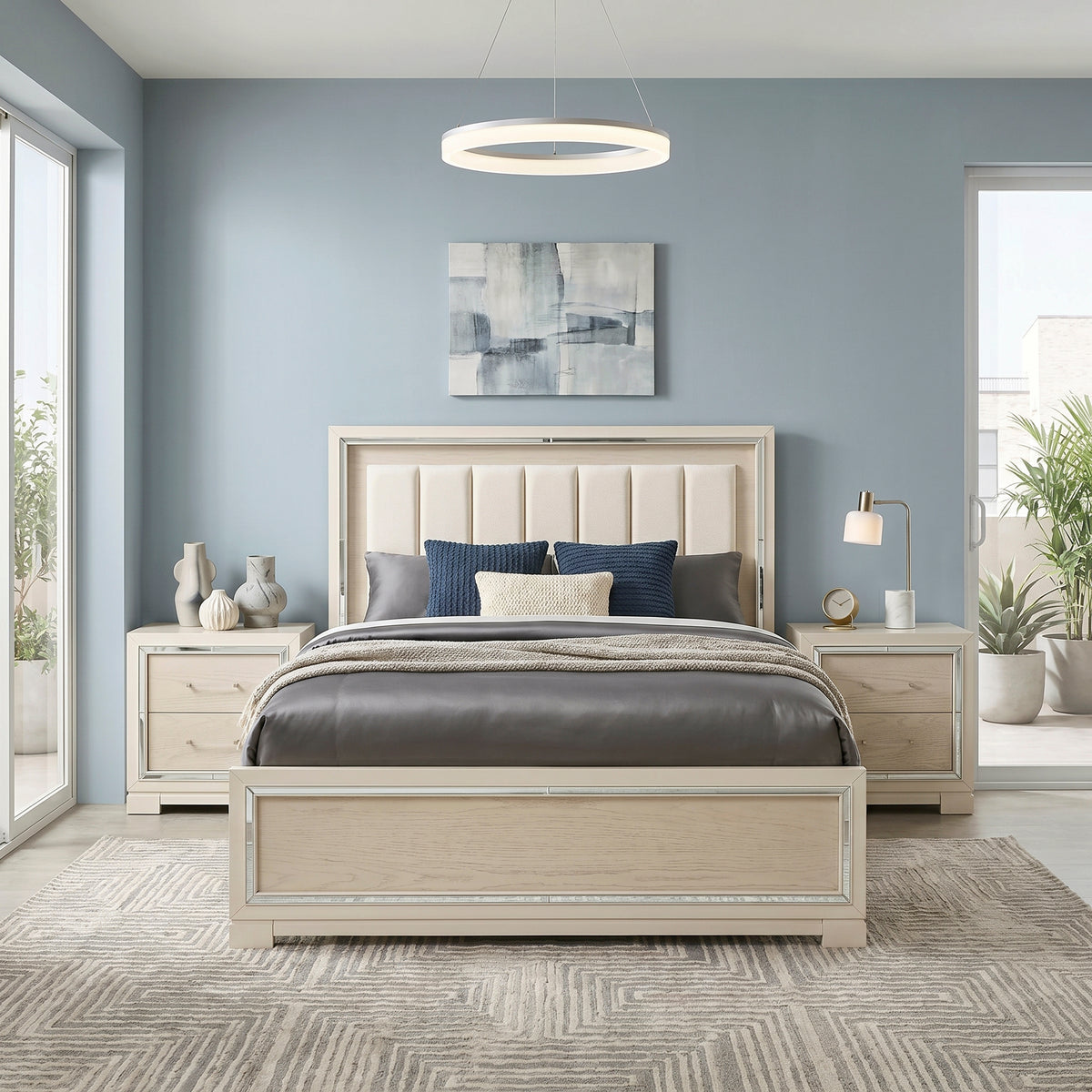Alabaster Beige California King Bed - Ornate Home