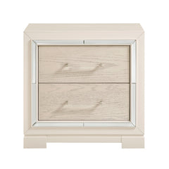 Alabaster Beige Nightstand - Ornate Home