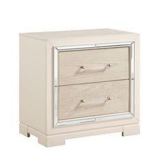 Alabaster Beige Nightstand - Ornate Home