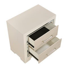 Alabaster Beige Nightstand - Ornate Home