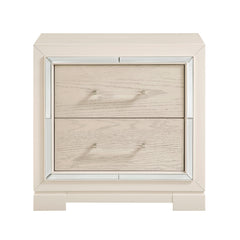Alabaster Beige Nightstand - Ornate Home