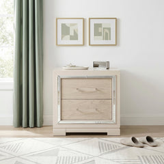 Alabaster Beige Nightstand - Ornate Home