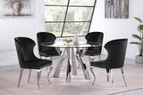 Alaia Chrome Round Dining Room Table - Ornate Home