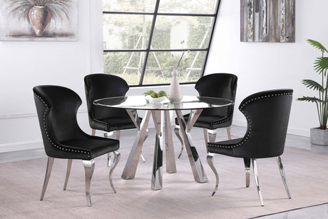 Alaia Chrome Round Dining Room Table - Ornate Home