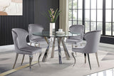 Alaia Chrome Round Dining Room Table - Ornate Home
