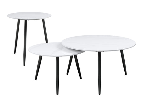 Alaina White 3-Piece Pack Occasional Set - Ornate Home