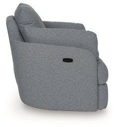 Alainmont Next-Gen Nuvella Salt and Pepper Swivel Power Recliner - Ornate Home