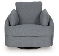Alainmont Next-Gen Nuvella Salt and Pepper Swivel Power Recliner - Ornate Home
